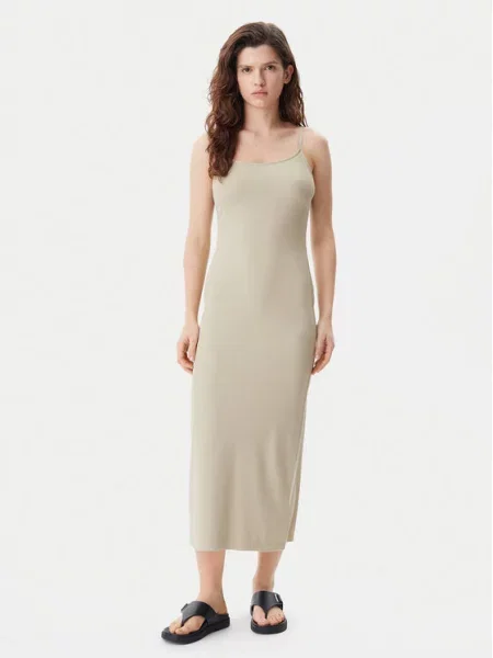 Calvin Klein Jeans Sukienka letnia Logo beżowy