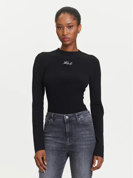 KARL LAGERFELD Пуловер черен