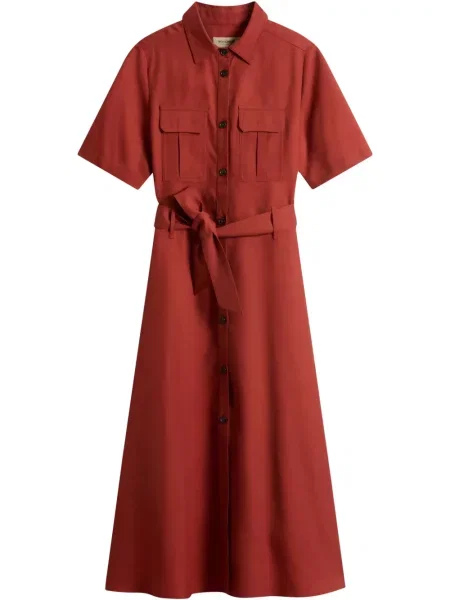 Rochie midi Woolrich până la genunchi de costum portocaliu