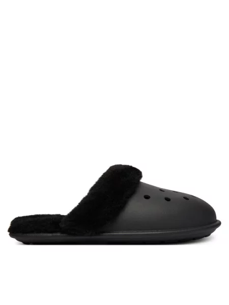 Crocs Naminės šlepetės Classic Fuzz Scuff juoda