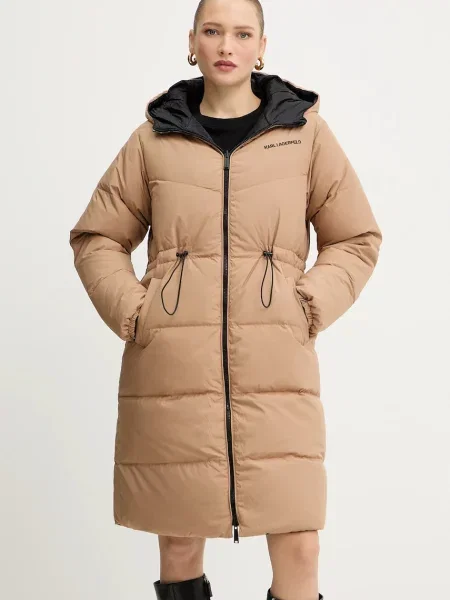 Karl Lagerfeld geacă de puf cu doua fete de iarnă negru