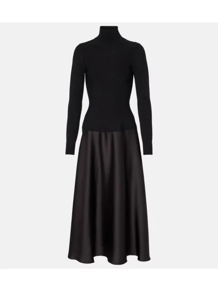 Rochie midi Simkhai din satin până la genunchi de costum negru