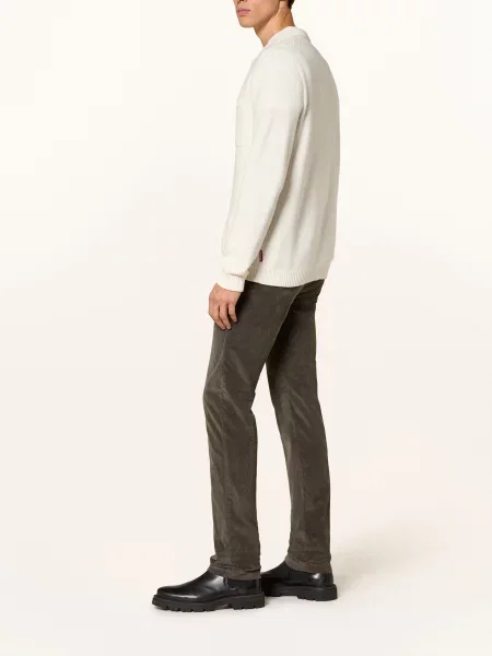 Mason's Manšestrové Chino Kalhoty Extra Slim Fit olivová
