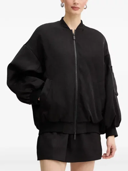 Kurtka bomber Armani Exchange z falbankami czarny