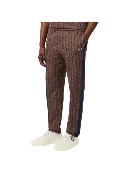Kalhoty Lacoste velvet/date Brown hnědé