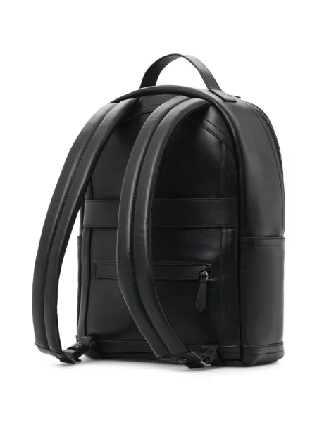 Rucsac Lottusse din piele cu autograf negru