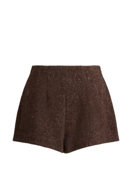 Pantaloni scurți Ralph Lauren Collection din tweed maro
