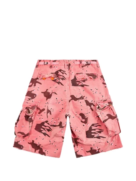 Pantaloni scurți cargo Hellstar cu imagine cu model camuflaj roz