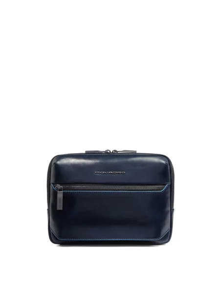 Torebka crossbody Piquadro skórzana niebieska