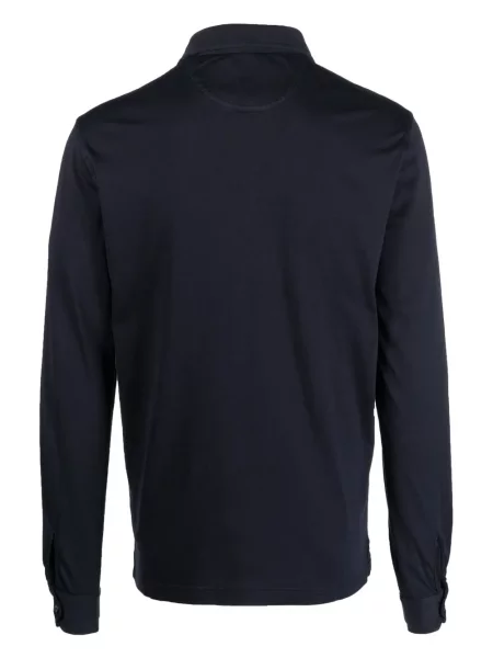 Lung tricou polo Fedeli albastru