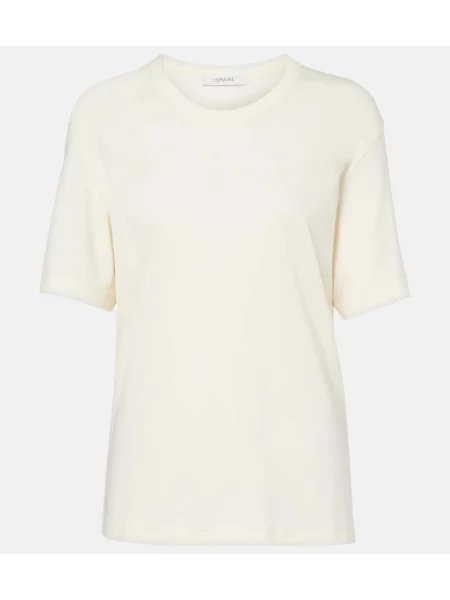 Tricou Lemaire din jerseu alb