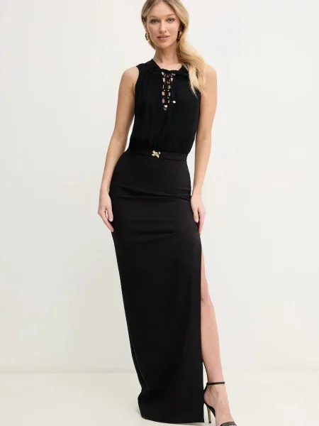 Elisabetta Franchi sukienka maxi dopasowana czarny