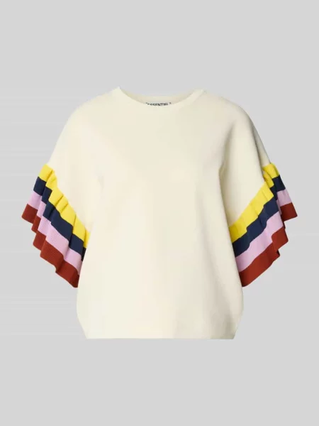 Sweter o pudełkowym kroju z mieszanki model JANUARY' Essentiel Antwerp biały