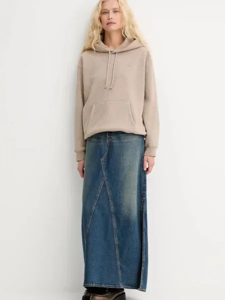 Levi's spódnica jeansowa granatowy maxi prosta