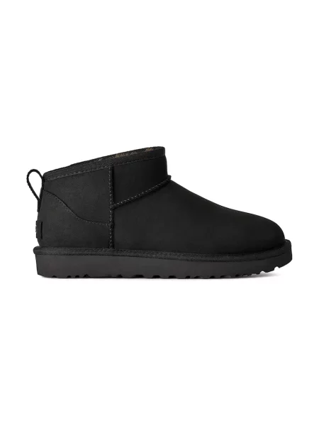 UGG W Classic Ultra Mini Nubuck cizme de zăpadă pentru femei din piele întoarsă negru