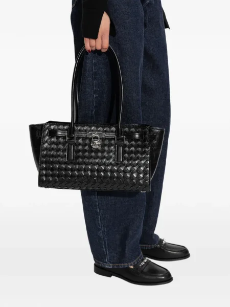 Portofel Michael Michael Kors cu imprimeu geometric negru