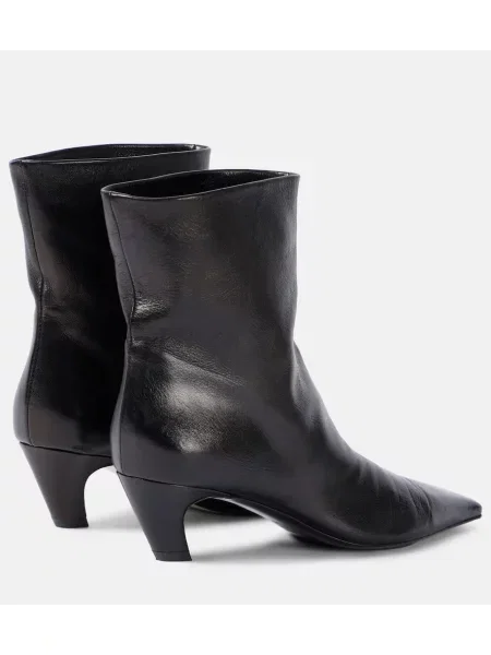 Cizme scurte Khaite din piele negru