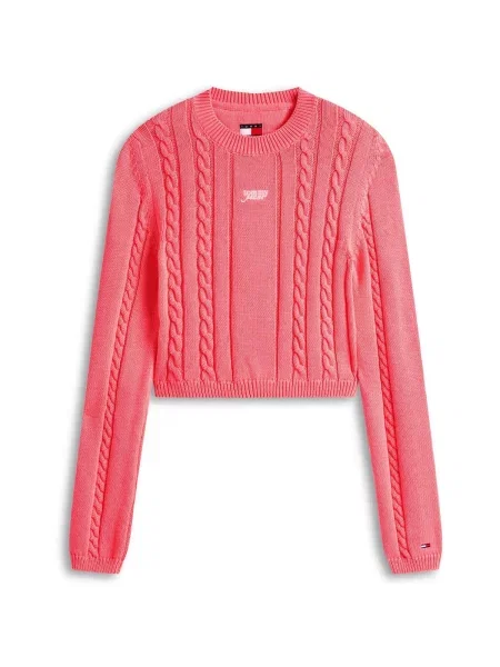 Sveter Tommy Jeans ružová