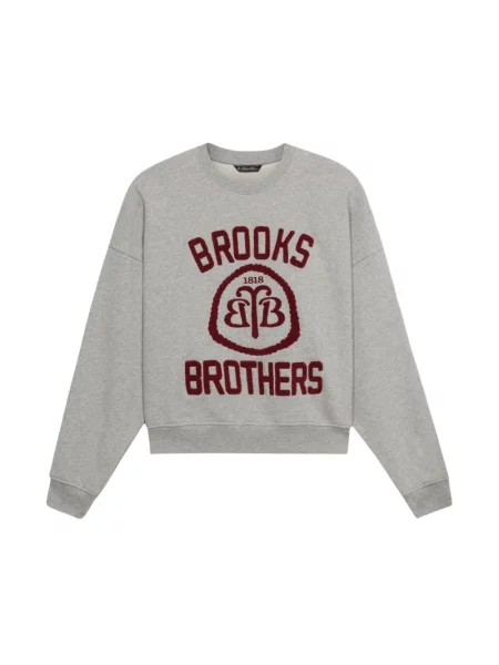 Bluza sportowa Brooks Brothers z logo szara