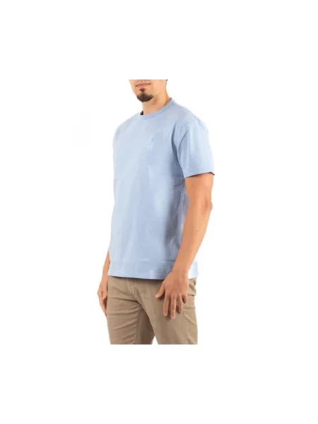 Długa koszulka Polo Ralph Lauren z długim rękawem niebieska