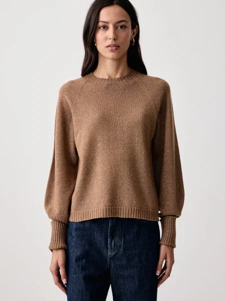 Twinset pulover pentru femei cu lână maro