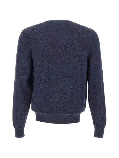 Pulover Boss cu broderie albastru