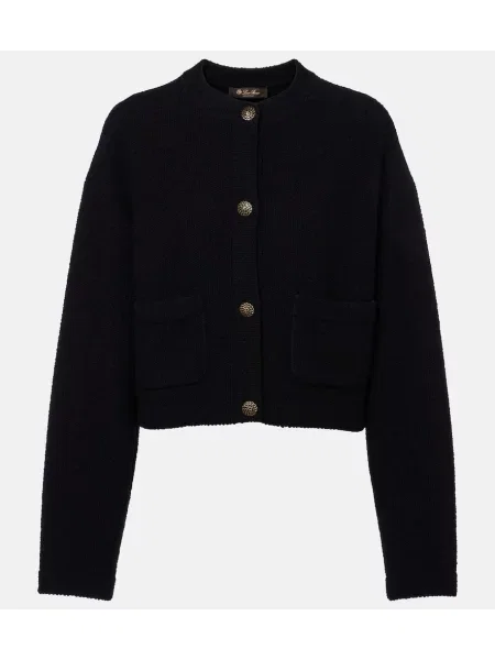 Cropp cardigan Loro Piana de mătase negru