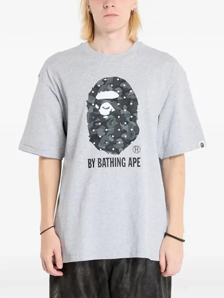 Tricou A Bathing Ape® cu buline gri