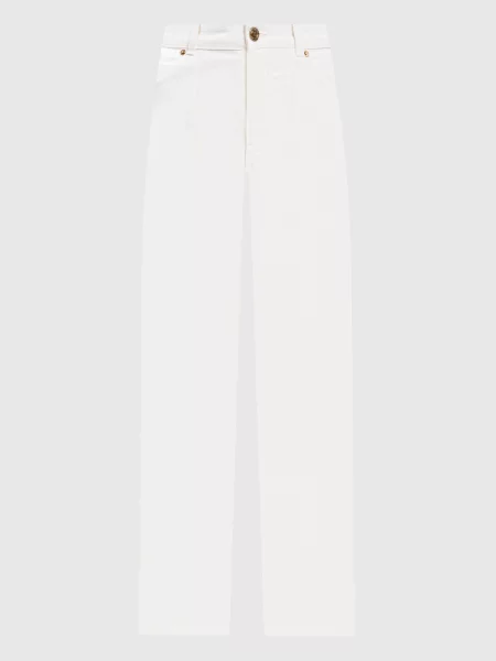 Джинси з патчем логотипа Balmain білі