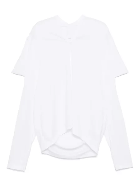 Tricou Comme Des Garçons cu decolteu în V alb