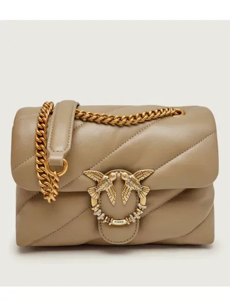 Pinko De piele geantă pe umăr Puff Mini New Buckle
