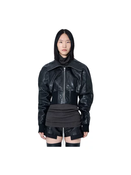 Kurtka skórzana Rick Owens czarna