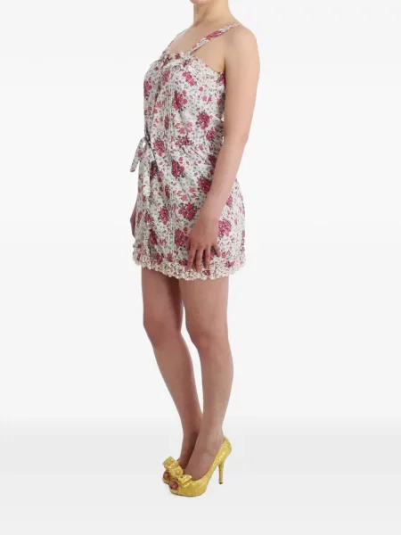 Rochie mini Ermanno Scervino cu model floral cu imagine alb