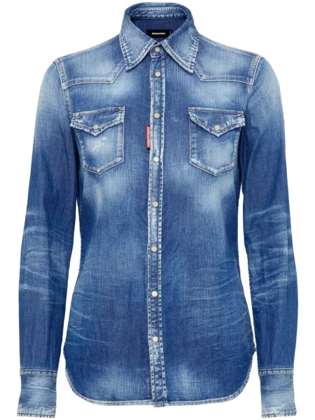 Cămașă din denim Dsquared2 albastru