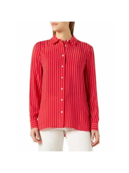 Koszula Tommy Hilfiger w jednolitym kolorze klasyczna czerwona