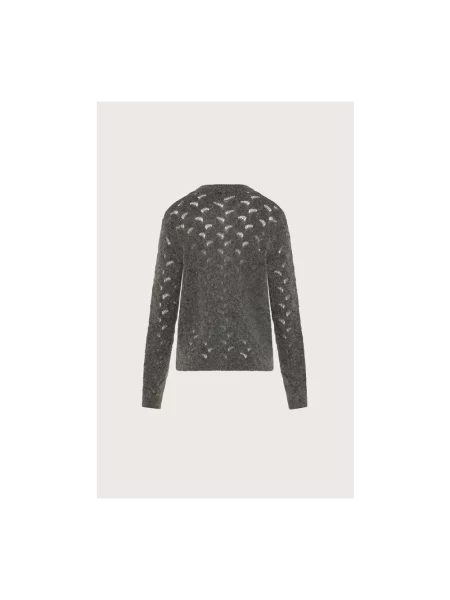 Sweter Seventy z cekinami szary