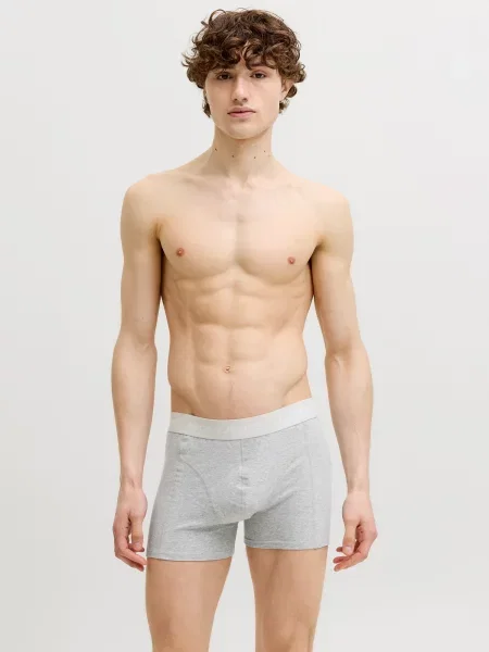 JACK & JONES Boxerky JACBENJA námornícka modrá / svetlosivá / trávovo zelená čierna