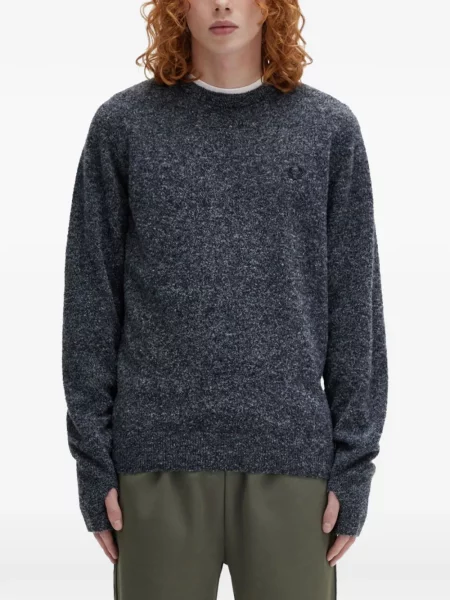 Pulover Fred Perry cu autograf albastru