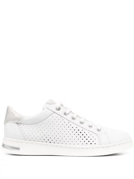 Sneakerși Geox din piele alb