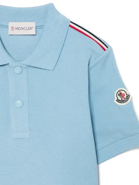 Koszulka polo dziecięca Moncler Enfant niebieska