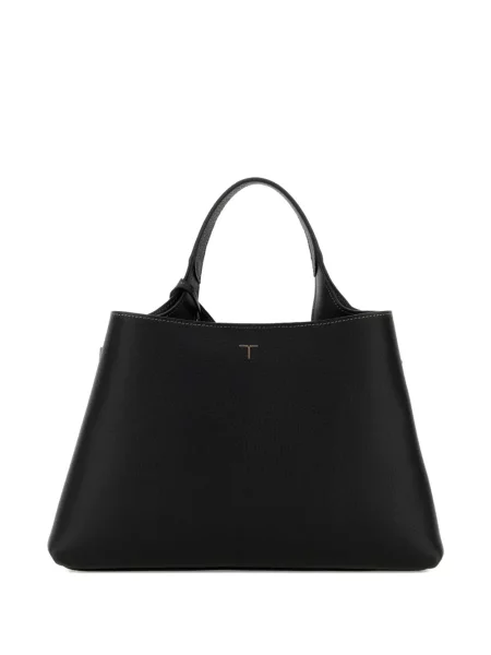 Кожена кожена чанта Tod's черно