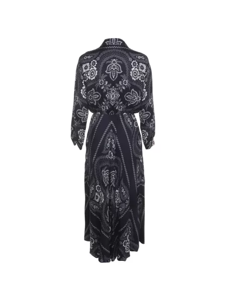 Rochie tip cămașă Maje cu imagine albastru