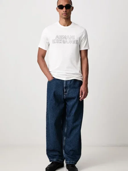 Armani Exchange tricou pentru bărbați din bej
