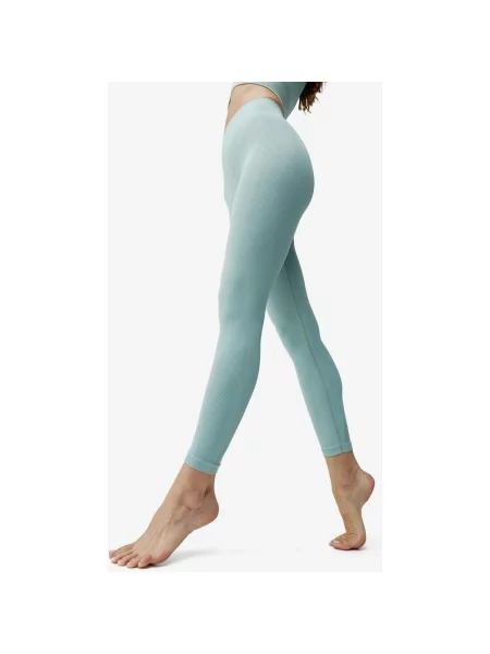 Legginsy długie Born Living Yoga Amal Seamless jasnoniebieskie S niebieskie