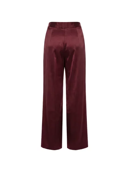 Pantaloni The Sei de mătase roșu