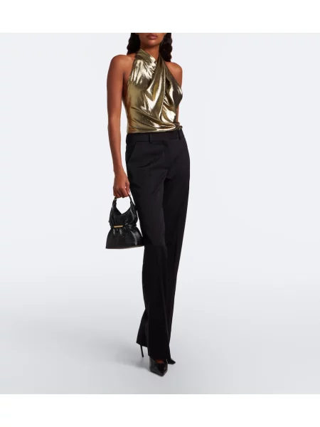 Pantaloni Balmain de lână negru