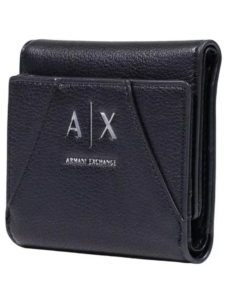 Armani Exchange portofel pentru femei cu imitație de piele negru