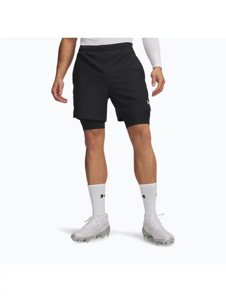 Pantaloni scurți de antrenament pentru bărbați Under Armour Vanish Woven Shorts black/white alb