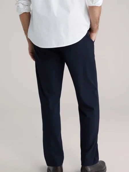 WE Fashion Chino hlače marine