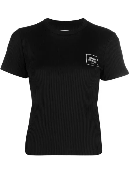 Koszulka Opening Ceremony z nadrukiem ze stretchu czarna